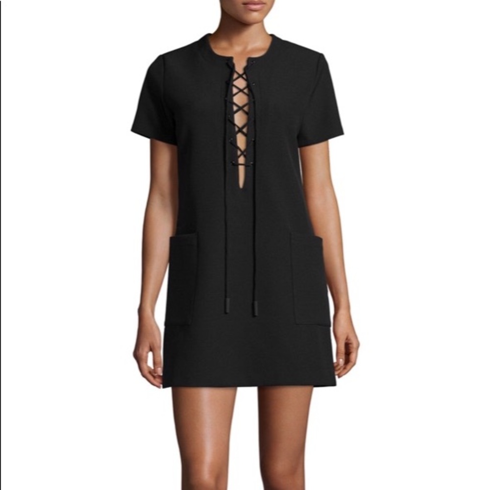 Kandall+Kylie Black Lace-Up Dress